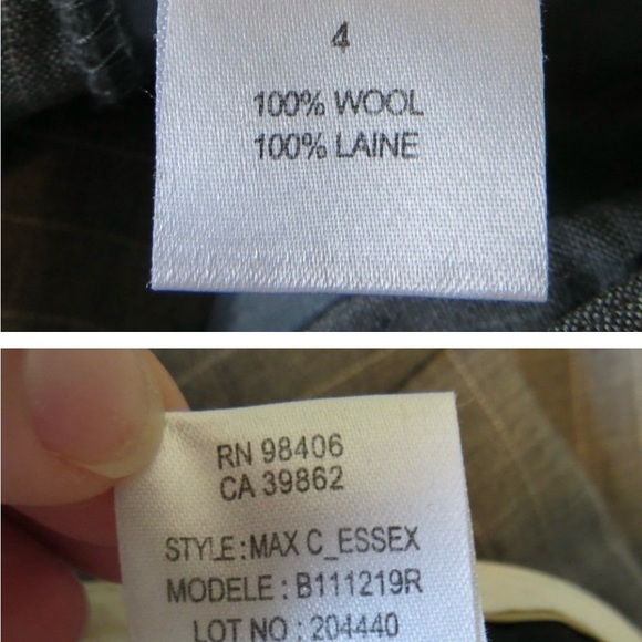 Theory
Wool Trouser Dress Pant Gray with white pinstripe size 4 - Picture 6 of 6